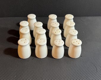 Lot of 15 Pfaltzgraff White Ceramic Mini Salt and Pepper Shakers