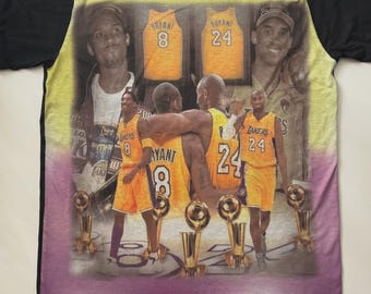 Vintage King Kobe Bryant Lakers All-Over Print T-Shirt Large