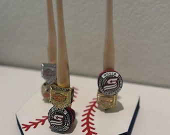 Baseball Softball Homeplate Stacked Ring Holder Championship Ring Holder custom
