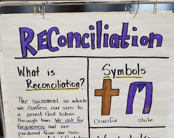 Catholic Sacraments Anchor Chart: Reconciliation