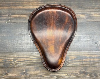 Custom Oily Brown Leather, Custom Motorcycle Seat, Is Made For Your Unique Ride