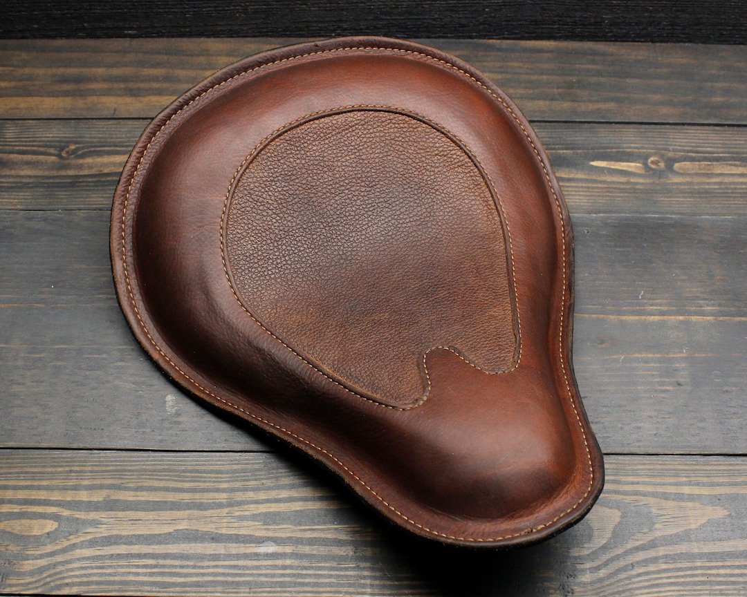 Two Tone Leather, Custom Motorcycle Seat, is Made for Your Unique Ride