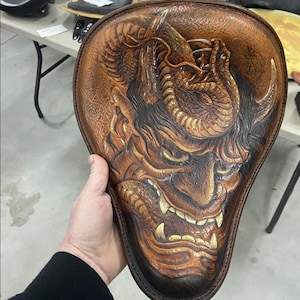 Custom Leather Motorcycle Seat Designed Just For You, Made For Shovelhead, Panhead, Harley Davidson, Custom Chopper |  Custom Illustration