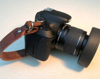 Leather Camera Hand Strap In Chestnut Brown - Made To Make Shooting Photos Much Easier and More Comfortable