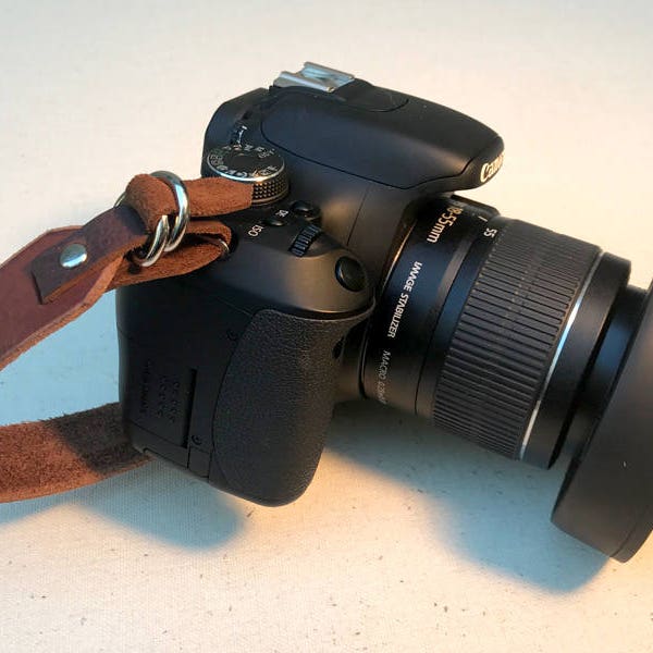 Leather Camera Hand Strap In Chestnut Brown - Made To Make Shooting Photos Much Easier and More Comfortable