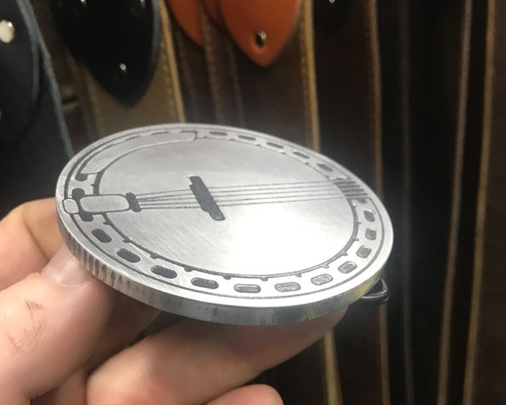 Metal Banjo Belt Buckle Custom Belt Buckle Made for the Fan of