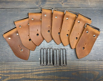 Guitar Strap Kit In 2 Inch Wide Bark Brown Leather For Electric Guitar, Bass and Acoustic Guitar - DIY Strap Kit, Made In USA