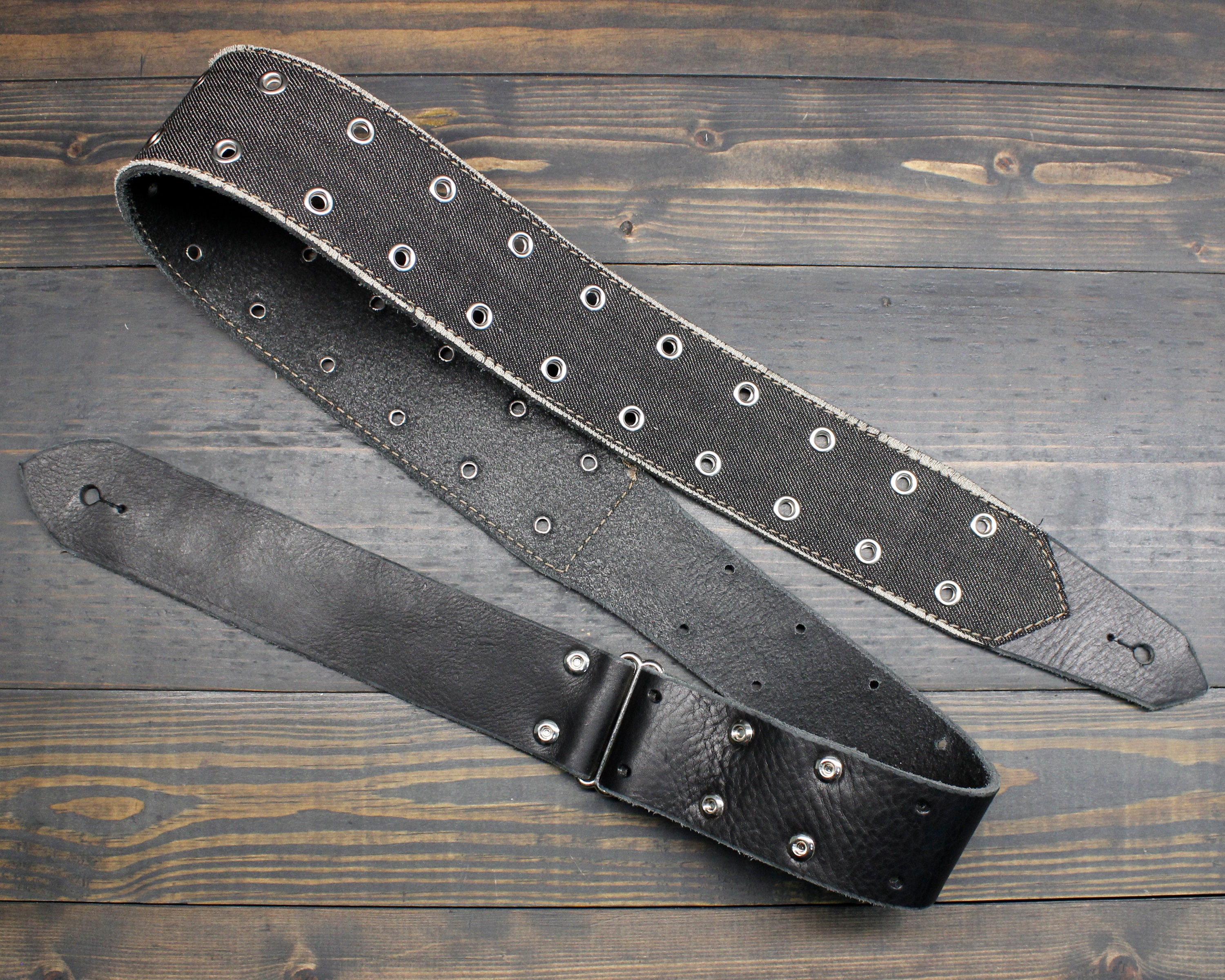 Two Tone Brown Leather Banjo Strap - Rusty Knuckles