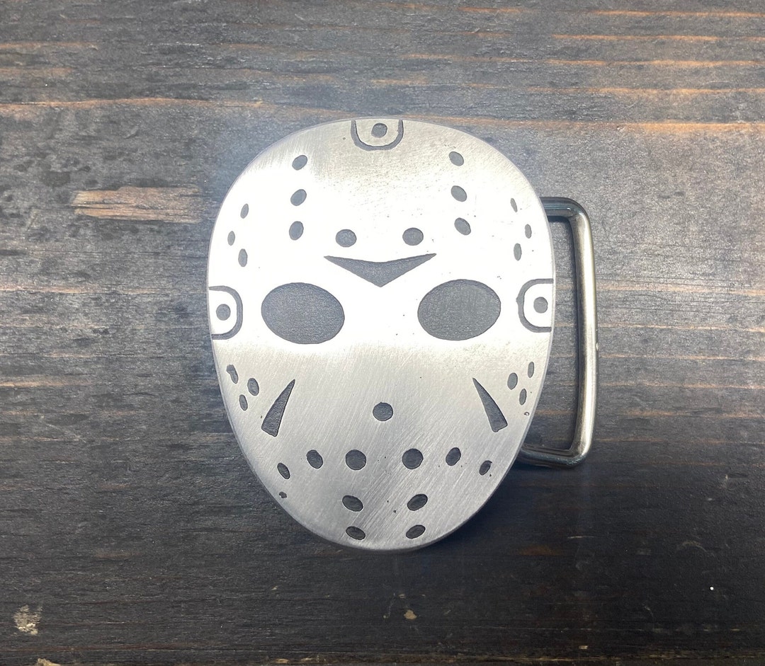 Hockey Mask Belt Buckle Made for the Fan of Horror Movies Made