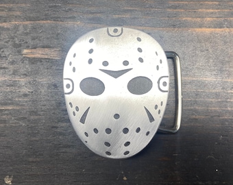 Jason Mask Belt Buckle | Made For The Fan of Friday The Thirteenth Movies, Horror | Made in USA