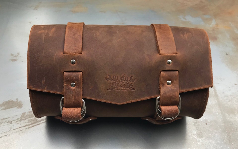 Custom leather motorcycle tool bags best sale