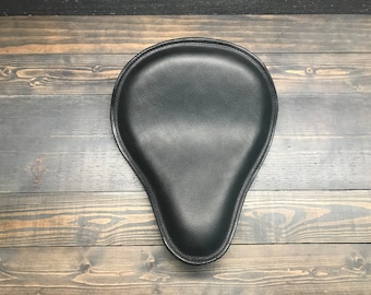 Black Leather Motorcycle Seat For Your Bobber or Chopper