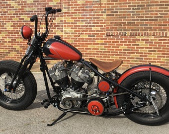 ボバーやチョッパーに最適なブラウンレザーのバイクシート - Etsy 日本