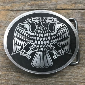 Double Headed Eagle Custom Belt Buckle Made For Wear and Built To Last | Custom Metal Belt Buckle | Made in USA | Gift Idea for Guys