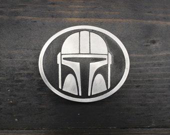 Mandalorian Belt Buckle | Custom Belt Buckle Made For The Fan of Star Wars | Boba Fett | Made in USA