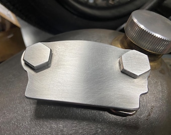 Custom Knucklehead Belt Buckle Influenced By The Vintage Harley Davidson Motor from 1936 - 1947