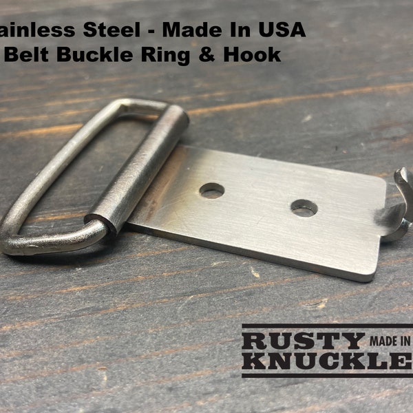 Kółko i haczyk do klamry paska. 1,5" cala. Zrób lub napraw własną klamrę paska. Wyprodukowano w USA.