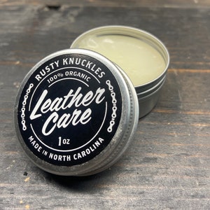 Leather Conditioner and Restoration, All Natural Organic, Preservative Made From Beeswax, Almond, Castor & Coconut Oils, Made In USA
