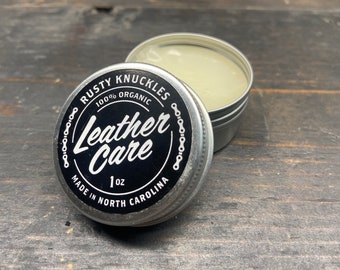 Leather Conditioner and Restoration, All Natural Organic, Preservative Made From Beeswax, Almond, Castor & Coconut Oils, Made In USA