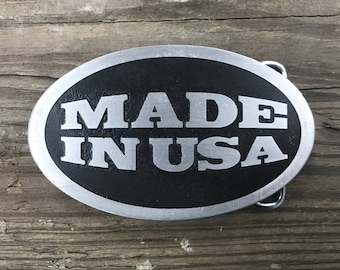 Made In USA Custom Belt Buckle - Heavy Duty Buckle - American Pride - Gifts For Guys -  Built To Last - Dad - Brother - Handmade in the USA