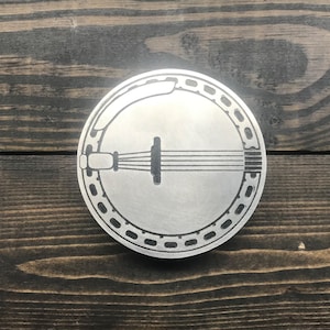 Metal Banjo Belt Buckle | Custom Belt Buckle Made For The Fan of Bluegrass Music, Americana, Country and Folk Genres | Made in USA