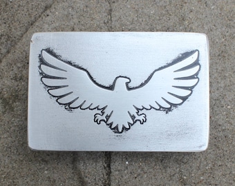 Flying Eagle Metal Belt Buckle Custom Made | Personalized | Made In USA |  Bald Eagle Symbol | Belt Buckle | Patriotism | Great Gift