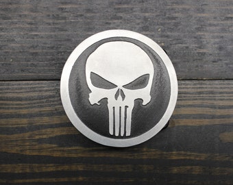 Punisher Belt Buckle | Custom Belt Buckle Made For The Fan of The Comic Book Series | Skull | Made in USA