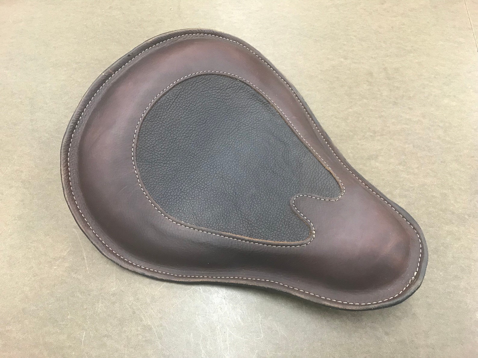 Brown Leather Motorcycle Seat for Your Bobber or Chopper Etsy