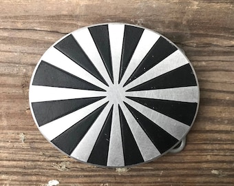 Sun Custom Belt Buckle Made of Etched Metal - Sunrise Buckle | Ray Of Light | Cosmic Rays Buckle | Great Gift | Made in USA