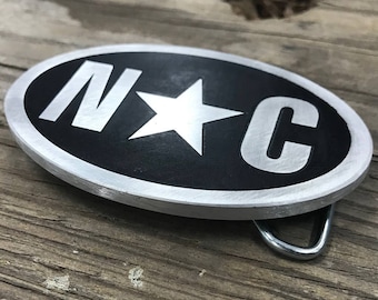 North Carolina Belt Buckle, The Perfect Gift To Represent Your Home State | Custom Belt Buckle | Made in NC | NC Pride
