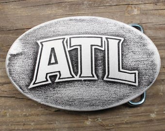 Atlanta Custom Belt Buckle | ATL, Georgia, City, City Name, Your Name, Gift, Falcons, Braves, Custom Buckle
