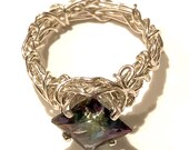 Crown of Thorns Ring, 6mm Mystic Topaz and 925 Sterling Silver, Christian Jewelry, Oxidized Silver Band, Filigree Ring, Purity Ring