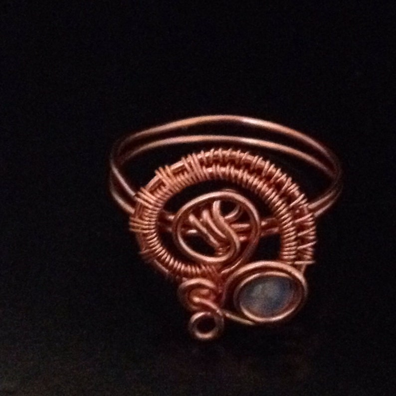 Abstract Ring Wire Wrapped Jewelry Handmade Wearable Art | Etsy