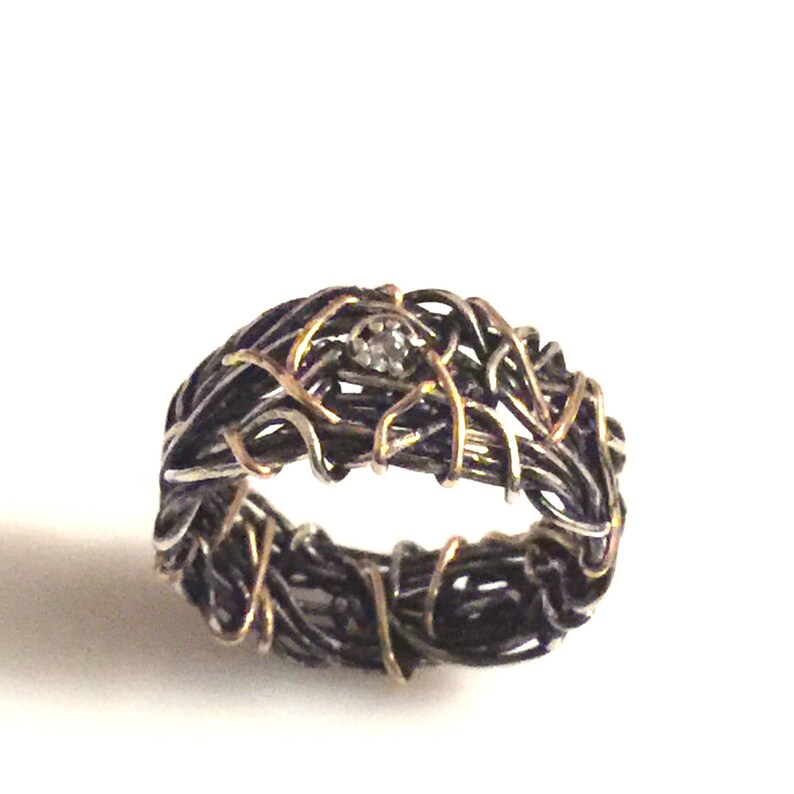 Crown of Thorns 14K Wedding Band Coiled Wedding Band Gold | Etsy