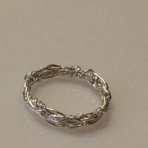 Crown of Thorns Ring in Sterling Silver, Basket Weave Ring, Woven Ring, Spiritual Ring image 2