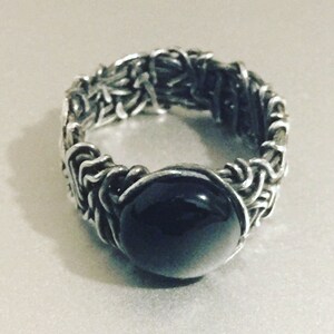 Onyx Signet Ring, Filigree Ring, Rustic Wedding, Gothic Wedding Ring, Unique Engagement Ring, Affordable Engagement Ring