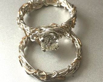 14K Crown Of Thorn Rings, Faith Based Rings, Mark 15:17 Rings, Spiritual Rings, Christian Wedding Rings, Religious Rings