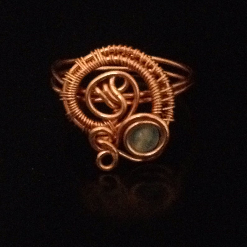 Abstract Ring Wire Wrapped Jewelry Handmade Wearable Art | Etsy