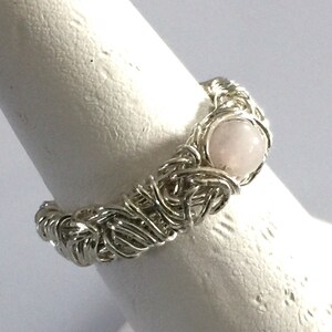 Rose Quartz Engagement Ring, Filigree Ring, Rustic Wedding, Steampunk Wedding Ring, Unique Engagement Ring, Affordable Engagement Ring
