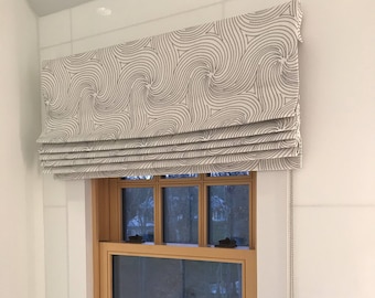 Custom Roman Shades Designer Fabric Made to Order