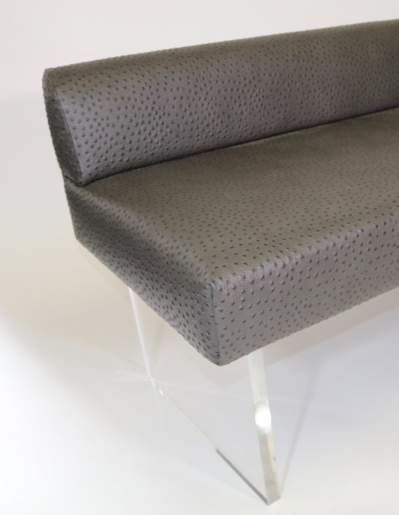 Custom Made To Order Smooth Uphosltered Bench Lucite Legs Etsy