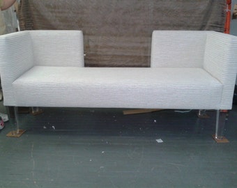Hollywood Regency upholstered banquet - made to order- custom made - with Lucite legs