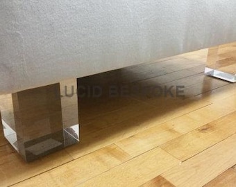 Hollywood Regency Square Straight 6" lucite legs - acrylic legs (set of 4)
