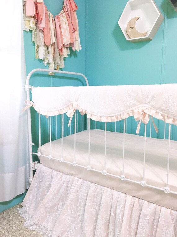 Bumperless Baby Bedding Crib Bedding Blush Light Pink Etsy