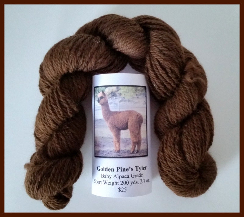 Baby Alpaca Yarn Dark Brown 200 Yds. 2.7 Oz. Sport Weight Etsy