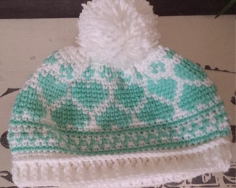 Crochet Hearts Hat