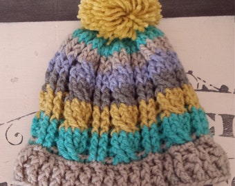 Crochet Cable Stitch Winter Toque Hat