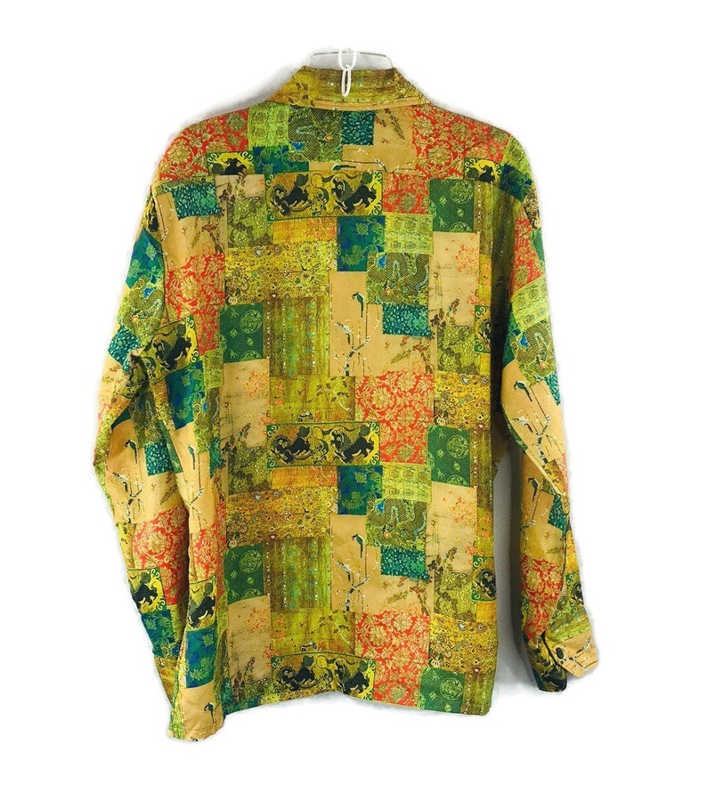 Vintage 70/'s mens casual shirt sz:Large