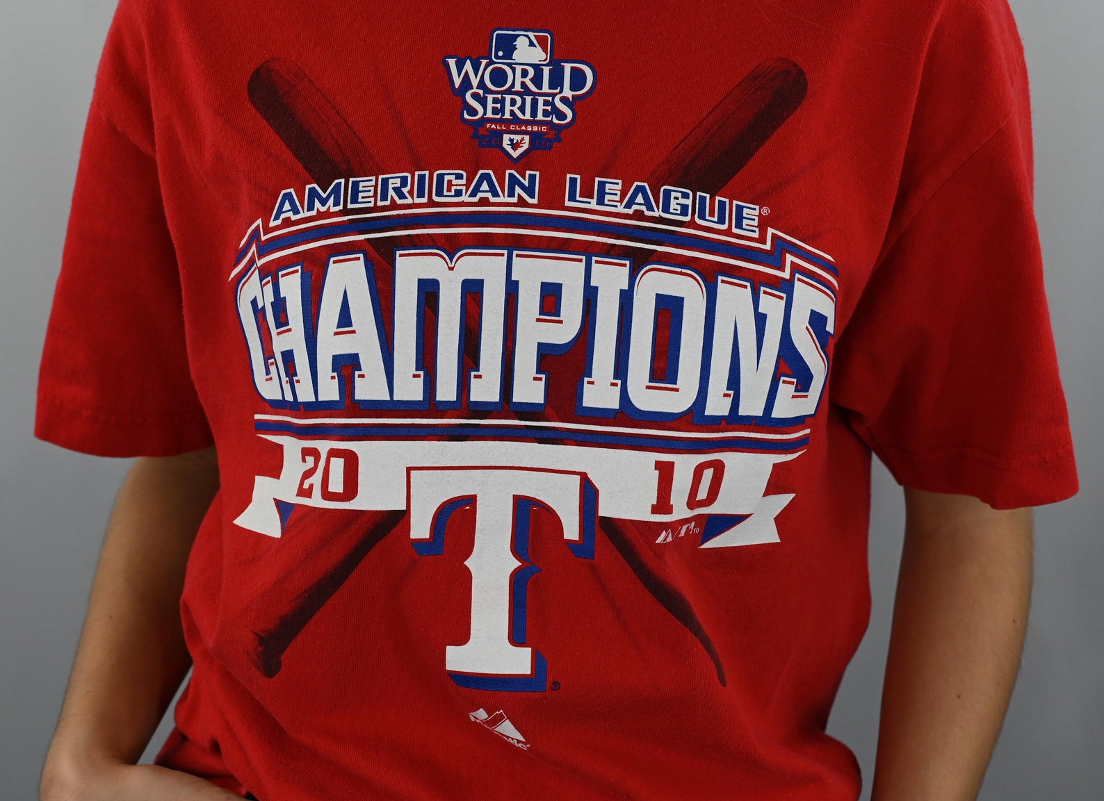 Texas Rangers 2010 World Series Red Cotton TShirt Taille M Etsy