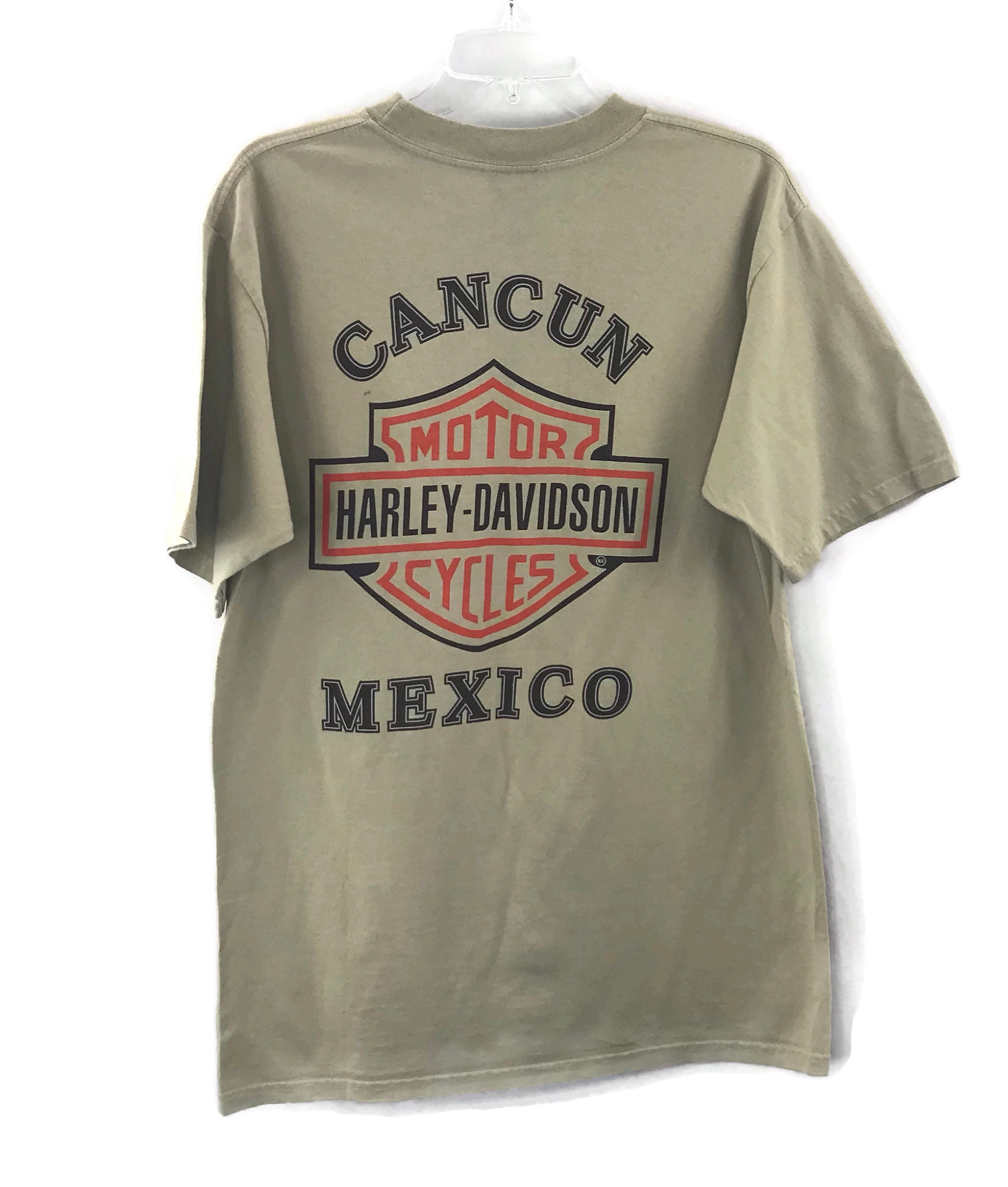 Harley Davidson Cancun Mexico Tshirt size Large Etsy